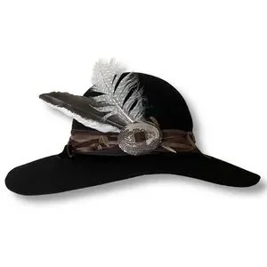 Hand Crafted | Accessories | Black Wool Brimmed Hat With  display picture 3
